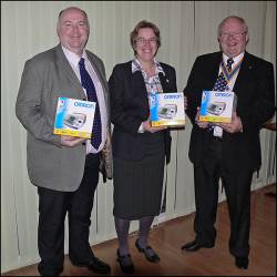 Left to Right: Rtn. John Lattimore, Dr. Wendy Harrison and President Peter Bennett